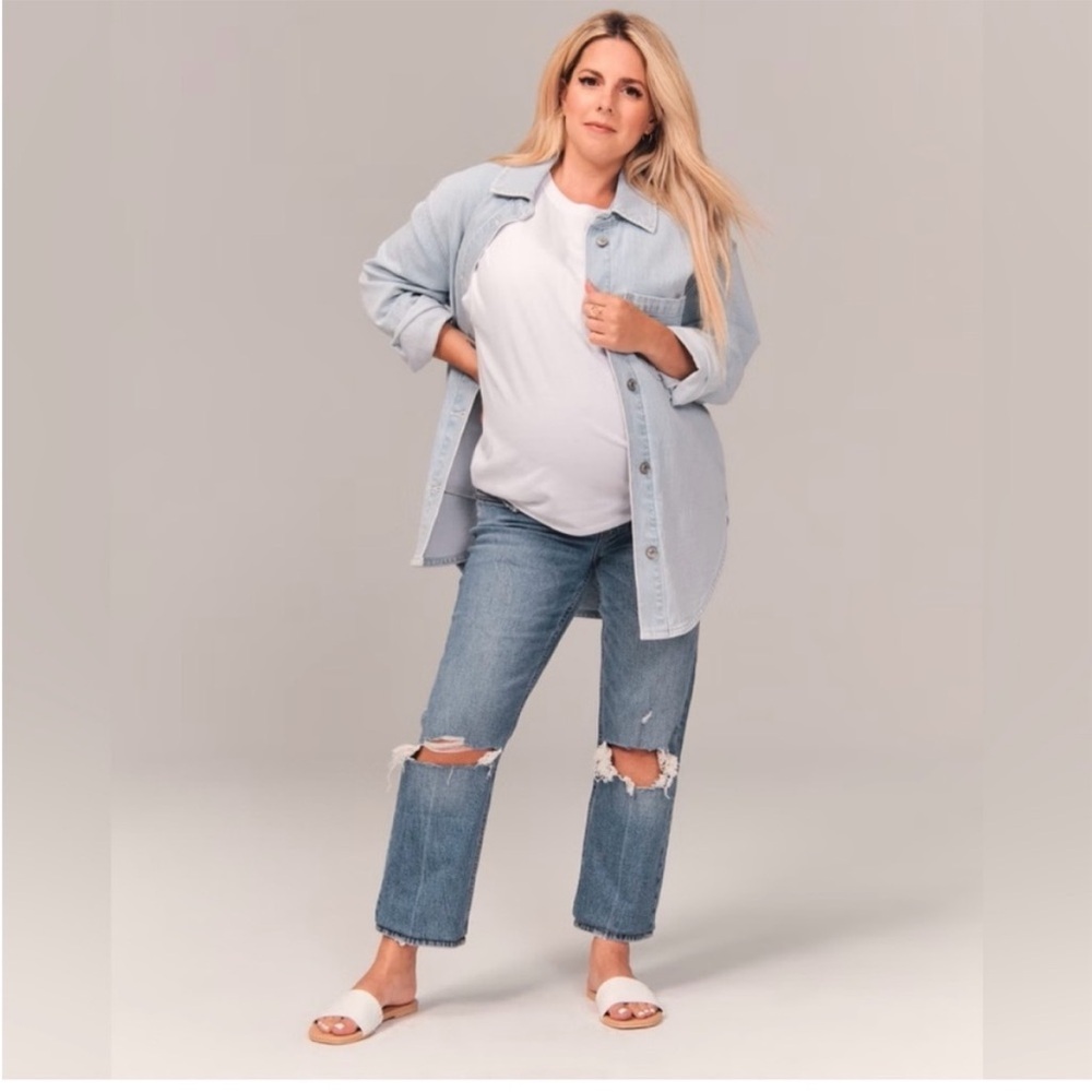 Abercrombie Distressed Maternity Jeans